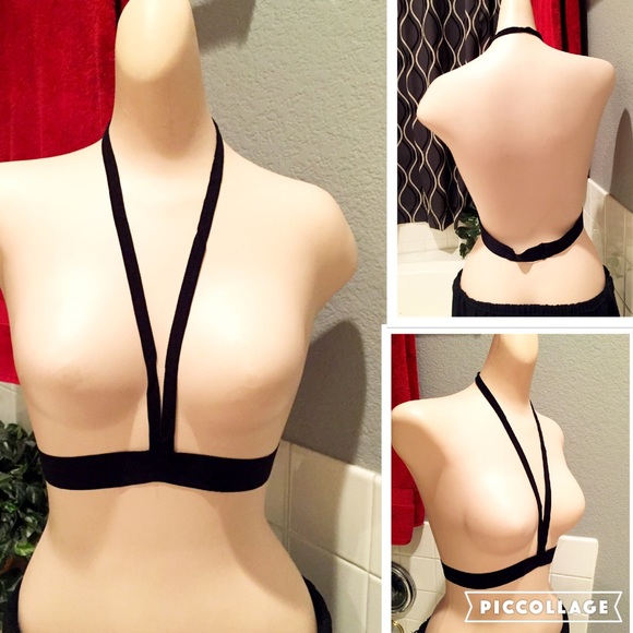Black Simplistic Halter Body Harness NWT - Picture 4 of 4