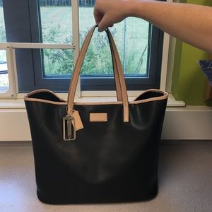 Genuine Coach tote, gently used, 2 small scuffs.