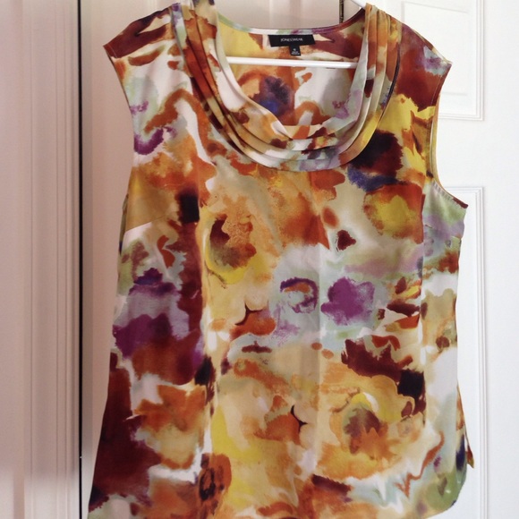Jones wear tank blouse size 16 watercolors