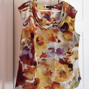 Jones wear tank blouse size 16 watercolors