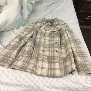 Plaid coat size xs