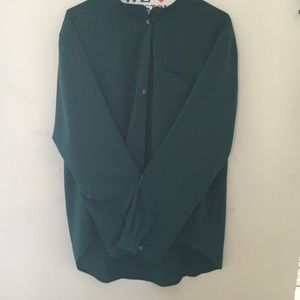 Emerald Green Button down Blouse