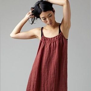 Eileen Fisher NWT Linen Gauze Cami Shift Dress