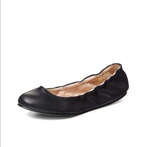 Yosi Samra Mirah Leather Ballet Flat in Black