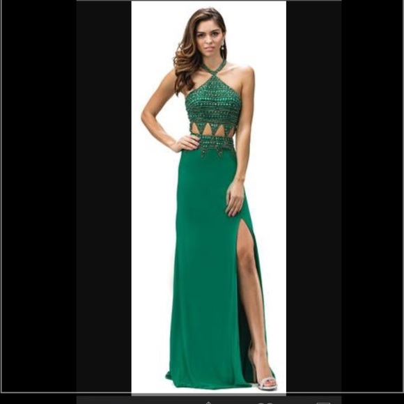 Green new formal dress 🎉🎉host pick 💎🎉🎉⌛️😊😘 - Picture 1 of 2