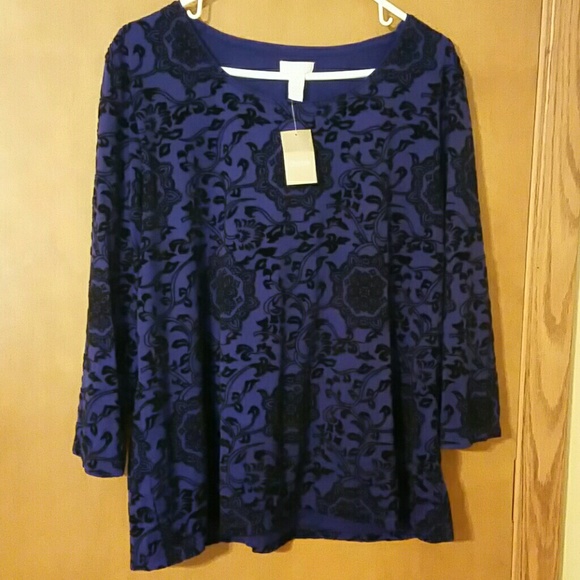 Purple and black 3/4 lenght sleeve