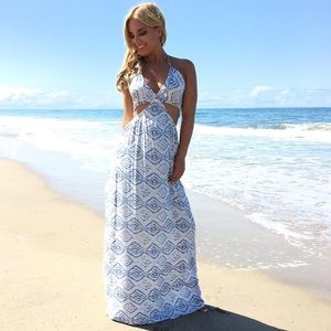 Maxi dress with cut outs