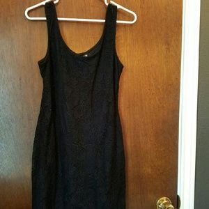Forever 21 Black Lace Overlay Dress