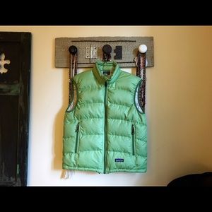 Green Patagonia down bubble vest, size s/m