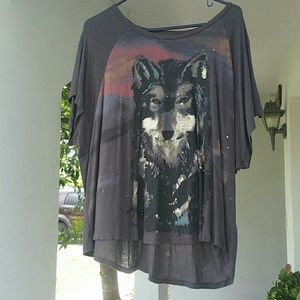 Urban Outfitters Silence + Noise wolf shirt