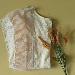 Host Pick!!! Free People Peach Lace Blouse