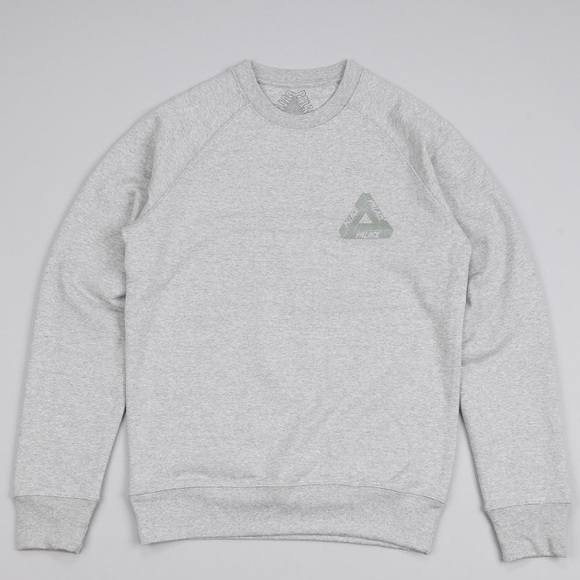 Palace 3M Crew Men's Sweatshirt Grey Small - Picture 1 of 4