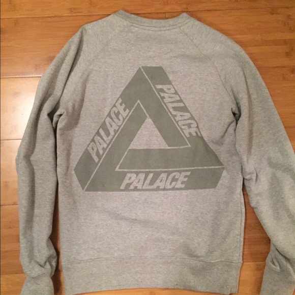 Palace 3M Crew Men's Sweatshirt Grey Small - Picture 4 of 4