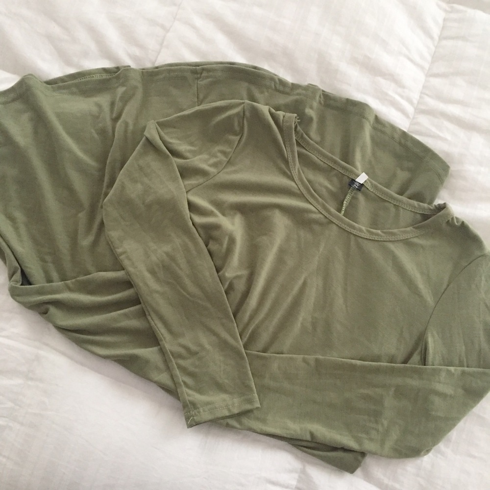 💥LAST 1💥Lg Sleeve Army Green Trapeze Shift Dress - Picture 4 of 4