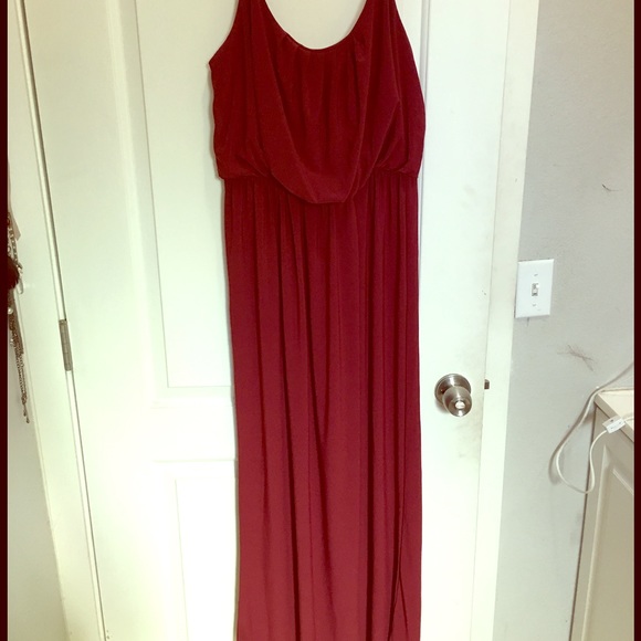 Burgundy maxi dress