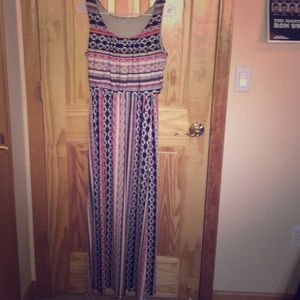Aztec printed maxi dress
