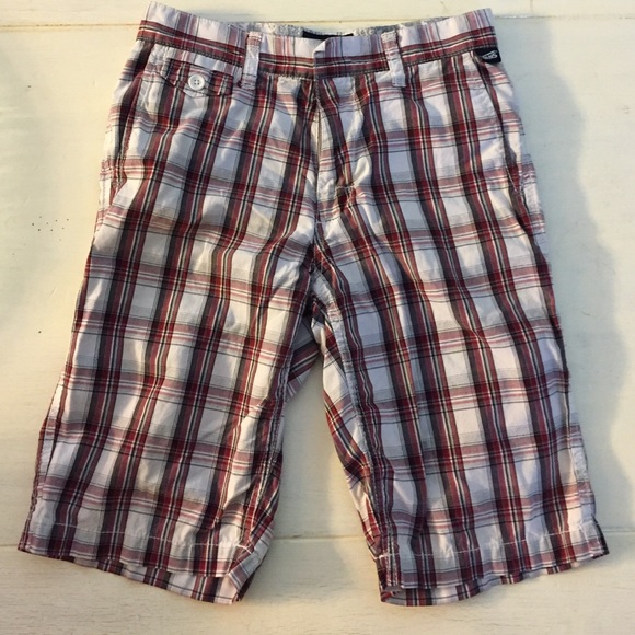 Vans boys plaid shorts