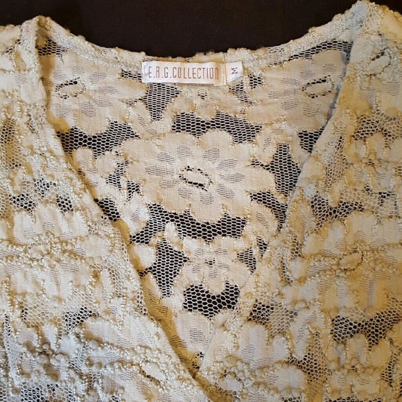 Sale Lace lime green top🛍 - Picture 2 of 2