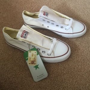 New, never worn, white converse.