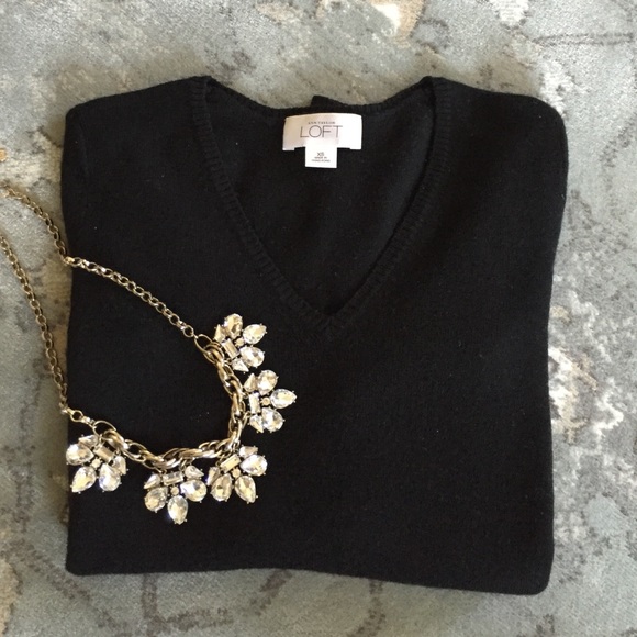 Loft Black V Sweater