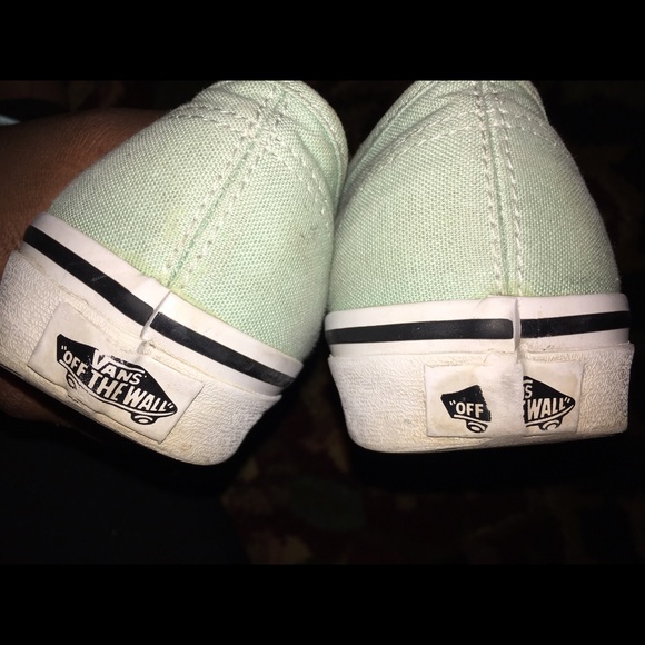 Teal low top vans