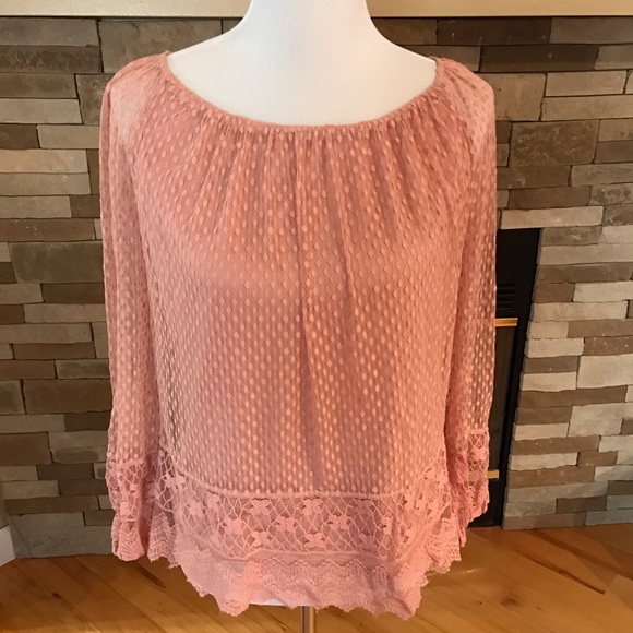 Pink Sophie Max Lace Top