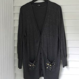 Jeweled Pocket Cardigan