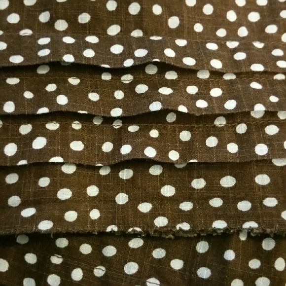 Brown Dot Print Skirt - Picture 2 of 3
