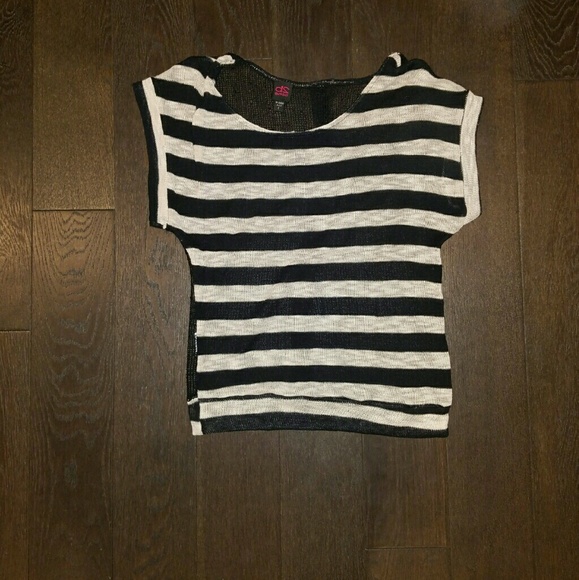 2B Bebe striped blouse with mesh back