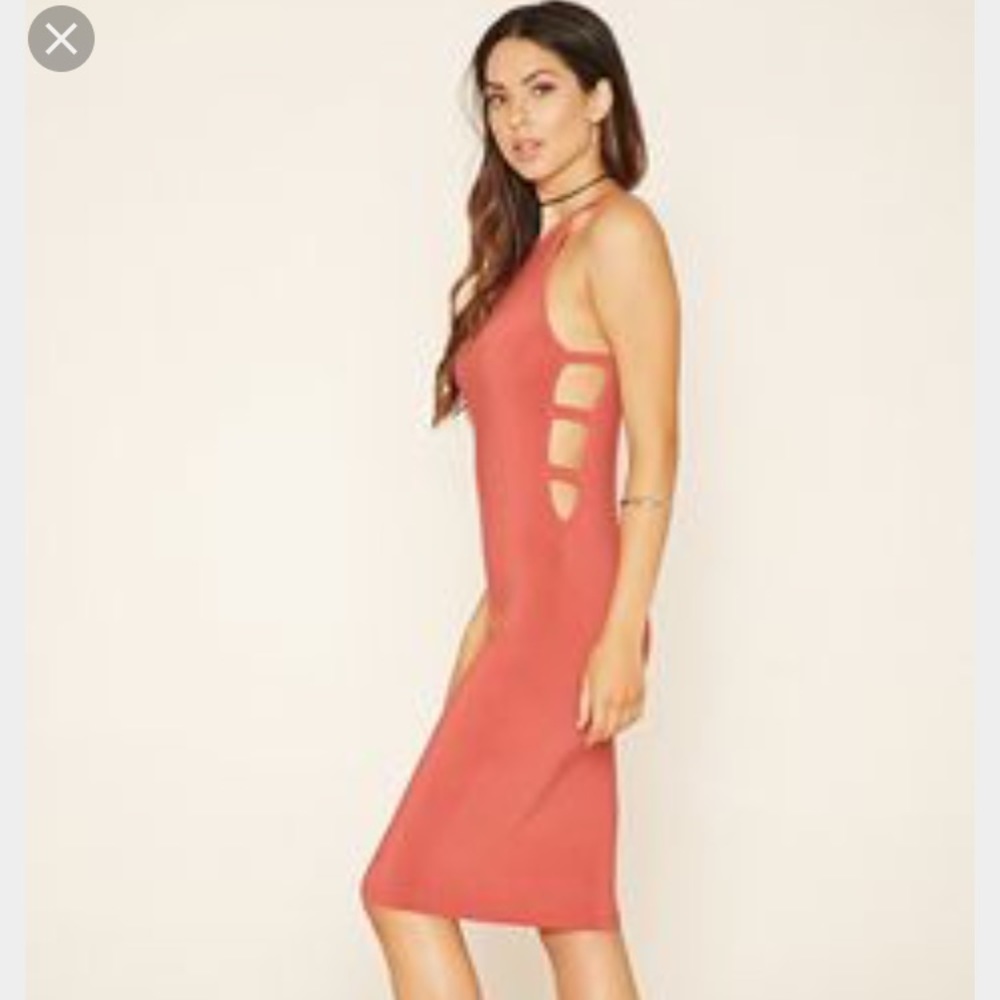 F21 Cut-Out Midi Dress
