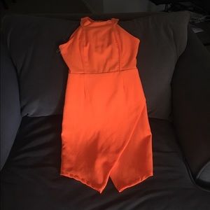 Orange asymmetric dress