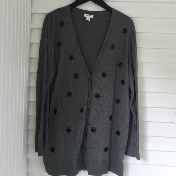 Old Navy Sequin Polka Dot Cardigan