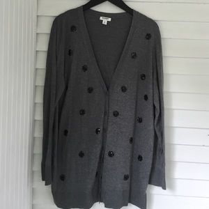Old Navy Sequin Polka Dot Cardigan