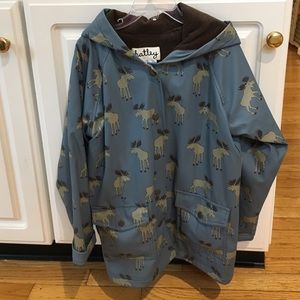 Hatley raincoat boys size 7 moose print