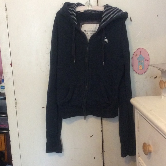Abercrombie and Fitch hoodie navy and white