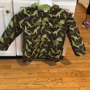 Gymboree boys dino hooded raincoat size S (5-6)