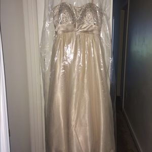Champagne Color Formal Homecoming Dress