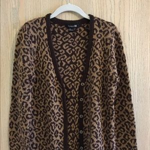 Forever 21 cardigan in animal pattern