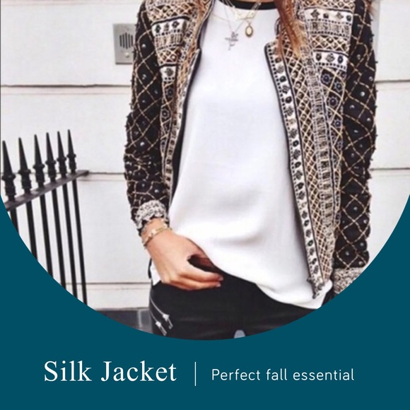 Jackets & Blazers - Floral Open Jacket