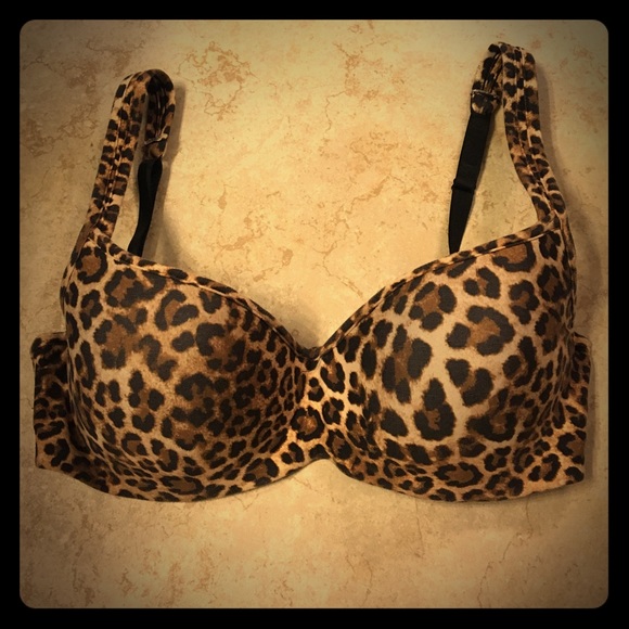 Le Mystère 32C Leopard print Tshirt bra