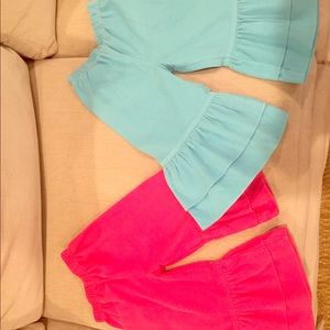 Toddler corduroys: fine whale with ruffle bottom