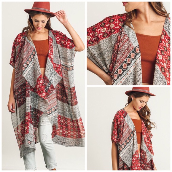 ❗️Final Price❗️🌟Host Pick🌟 Sunset printed Kimono - Picture 2 of 4