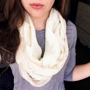 SALE!! Francesca's White Infinity Scarf
