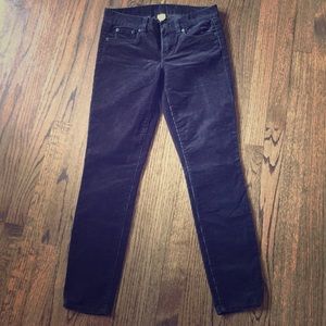 Jcrew Size 26 Black Corduroy Ankle Pants.