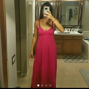 American Eagle pink maxi dress XS