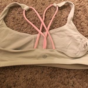 Off white and peach lulu lemon sports bra!