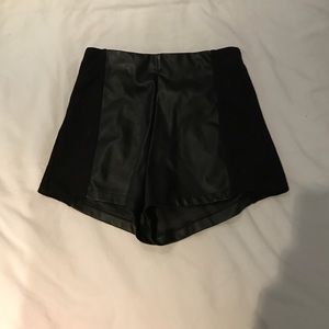Leather shorts