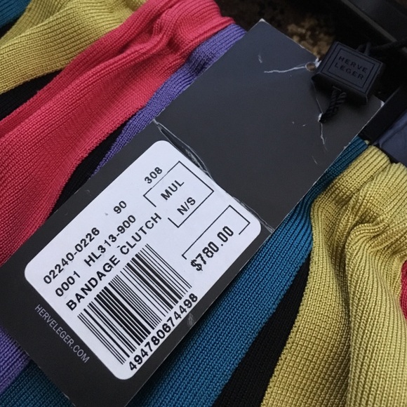 NWT Herve Leger bandage clutch bag BCBG Max Azria - Picture 2 of 4