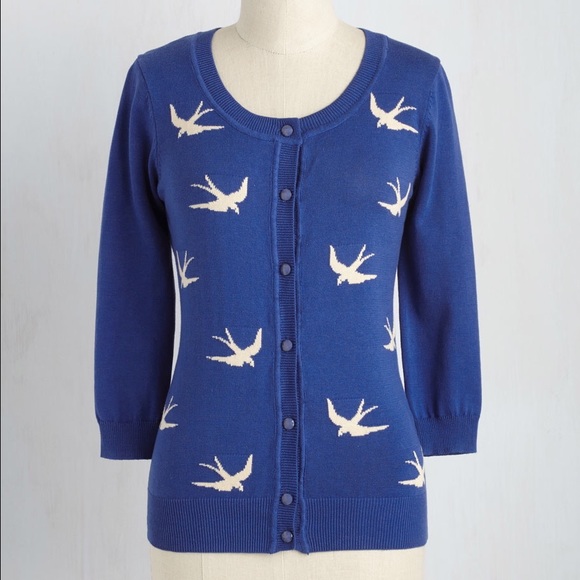 ModCloth "Birdlandia" Cardigan, size L