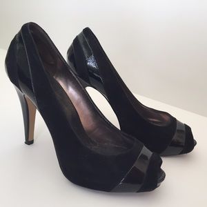 Nine West Black Peep Toe Pumps